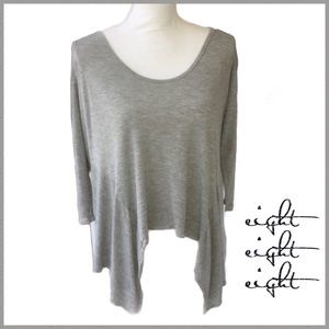eight eight eight Women’s Gray Long Slv Top Sz M